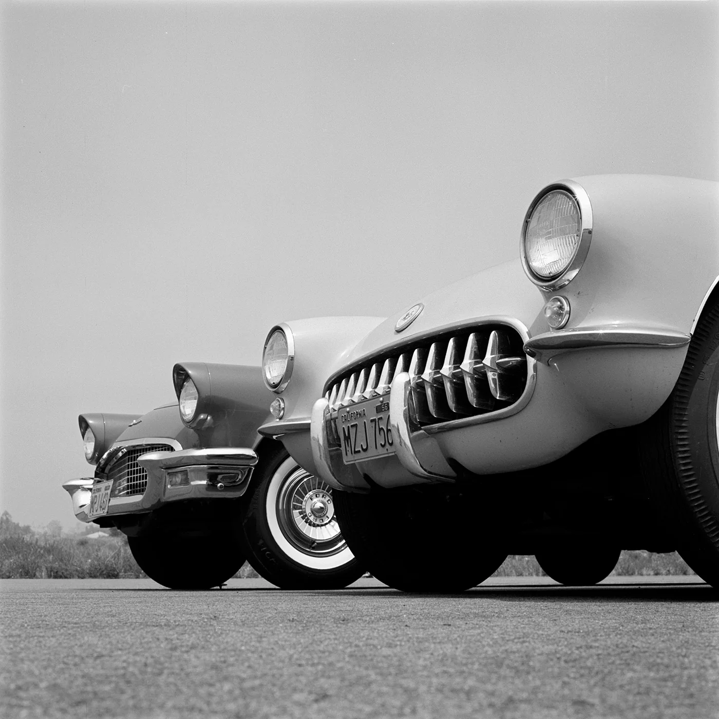 "1957 Ford Thunderbird - Chevrolet Corvette" from Getty Images