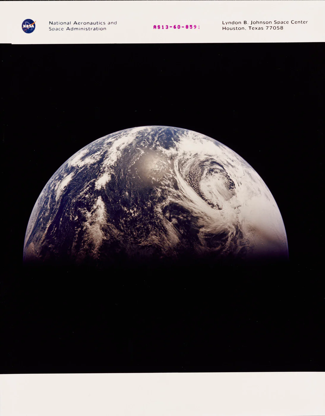 "Apollo 13 Earth View" from Getty Images