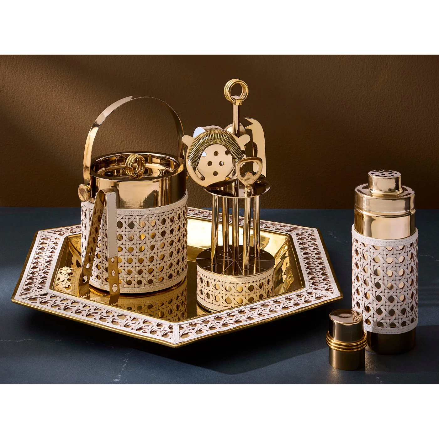 Basketweave Cocktail Shaker - Image 3