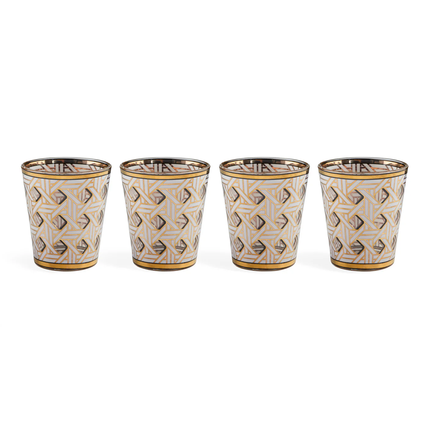 Basketweave Glassware Set