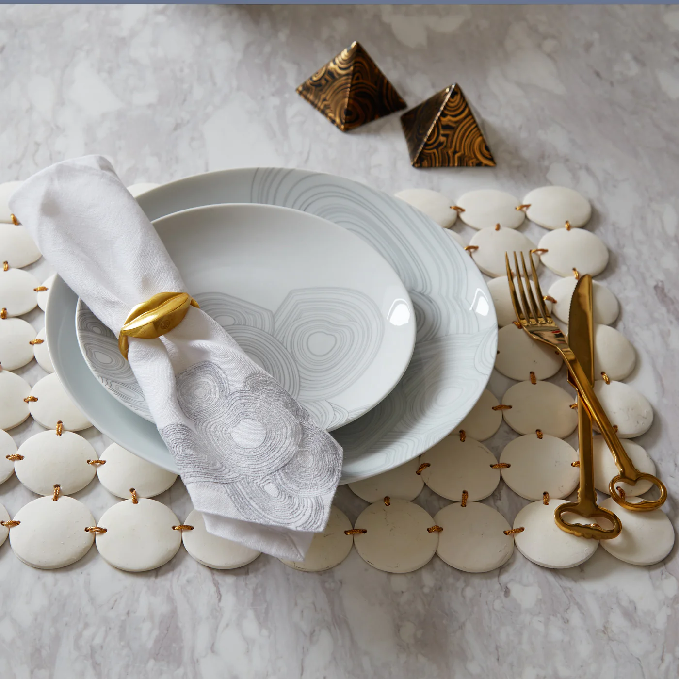 Brass Muse Napkin Rings - Image 5