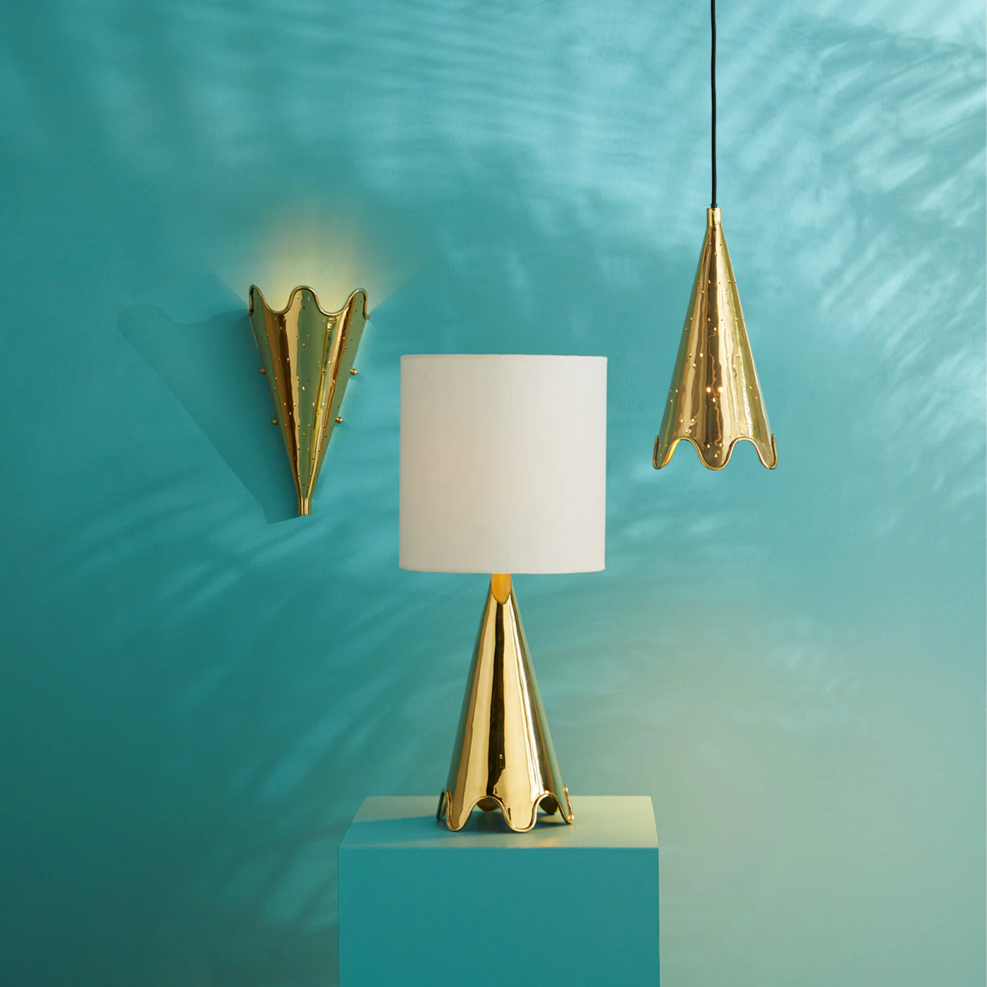 Brass Ripple Pendant - Image 4
