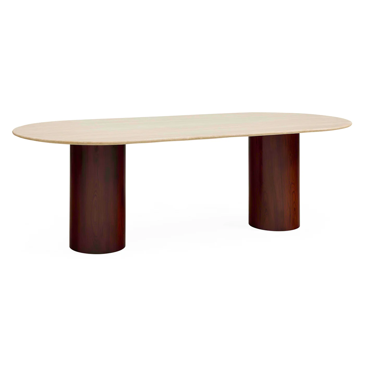 Travertine Capsule Dining Table - Image 4