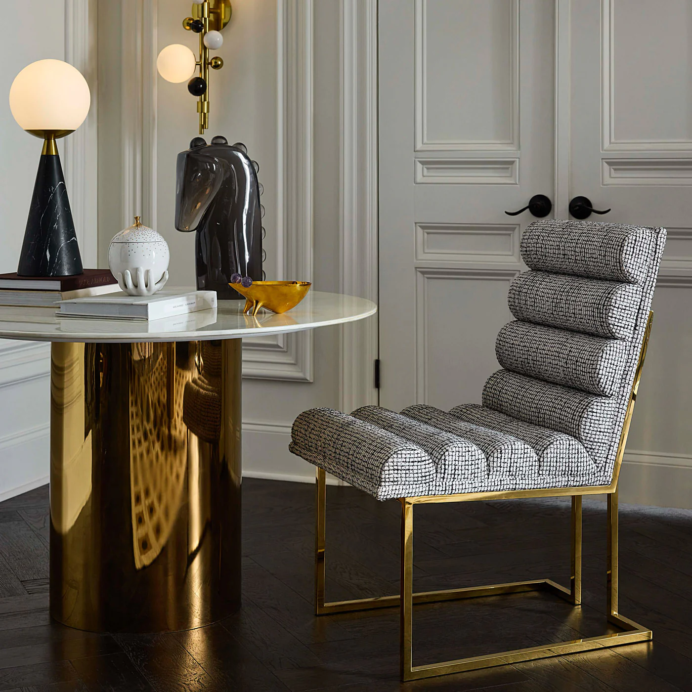 Channeled Goldfinger Dining Chair - Image 2