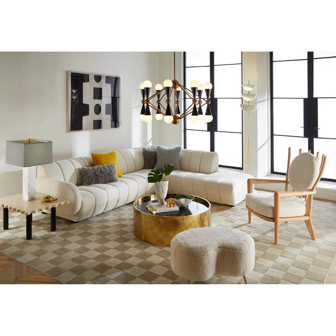 Checkerboard Hand-Loomed Rug - Image 2