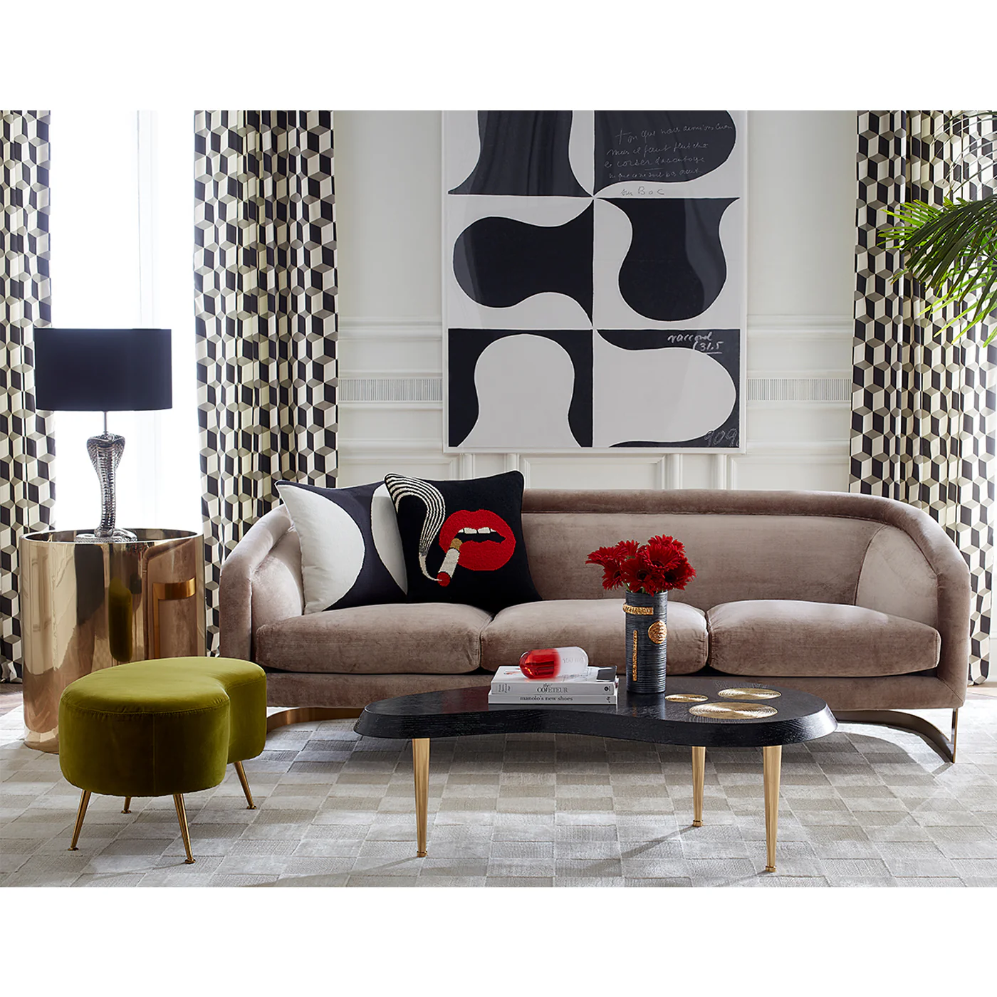 Checkerboard Hand-Loomed Rug - Image 8