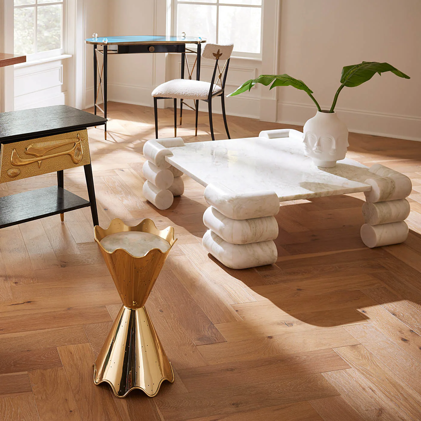 Circuit Marble Cocktail Table - Image 2