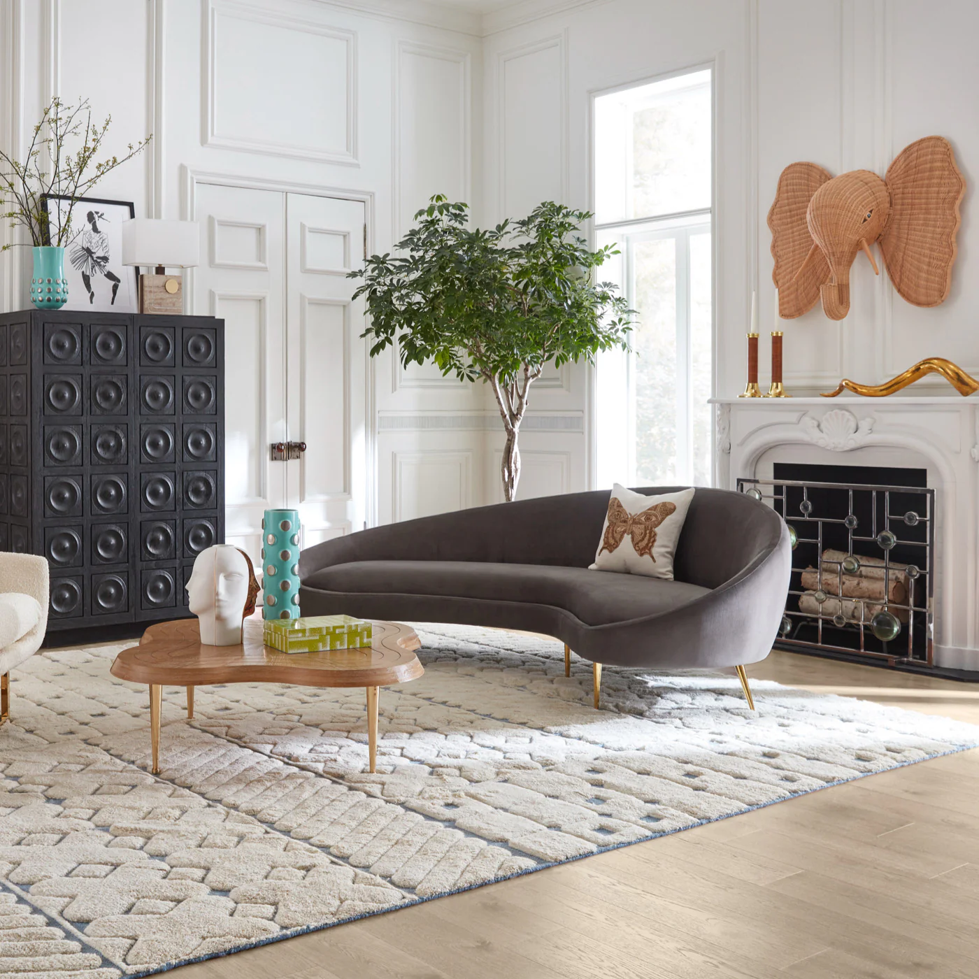 Ether 238.76cm Curved Sofa - Image 2