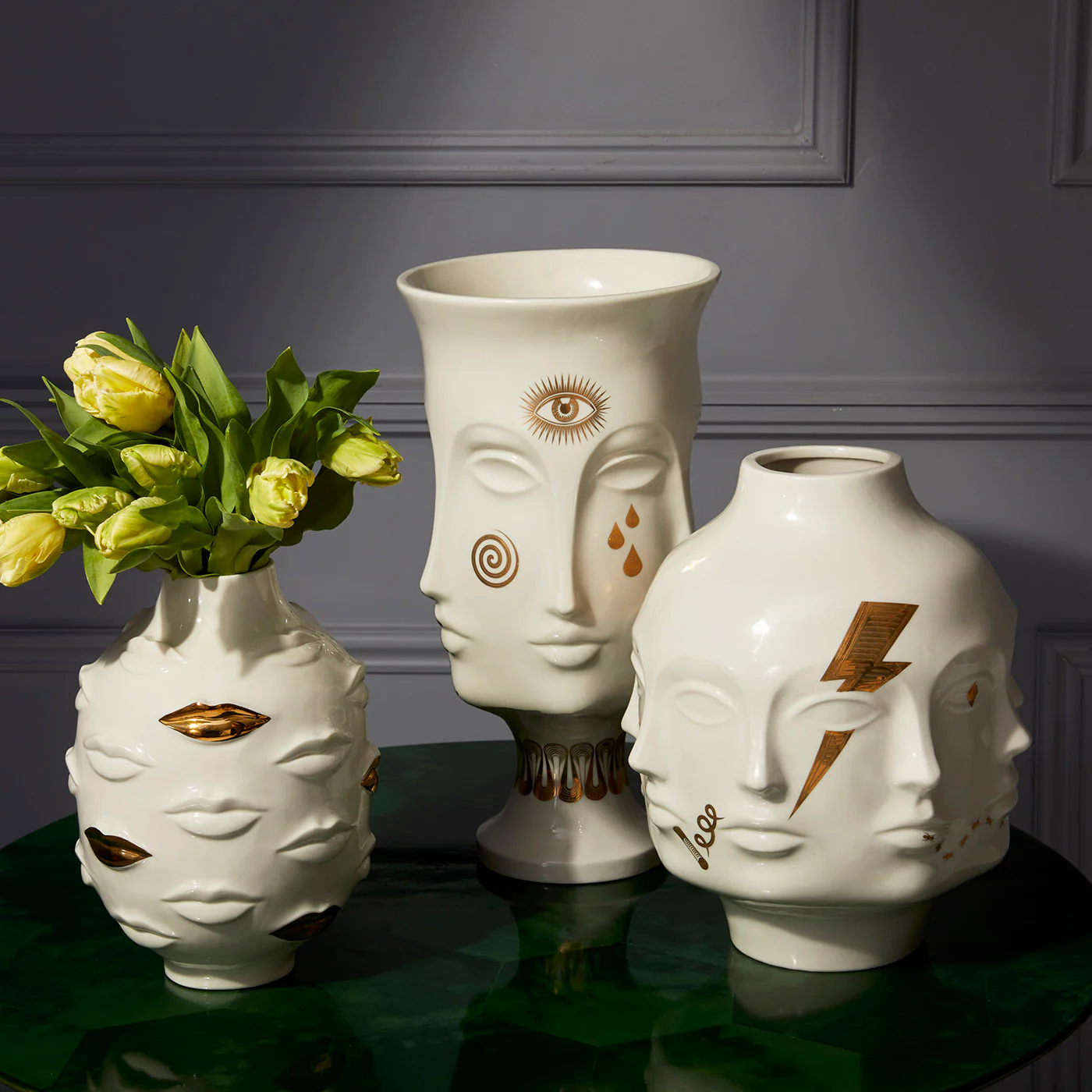 Gilded Gala Round Vase - Image 3