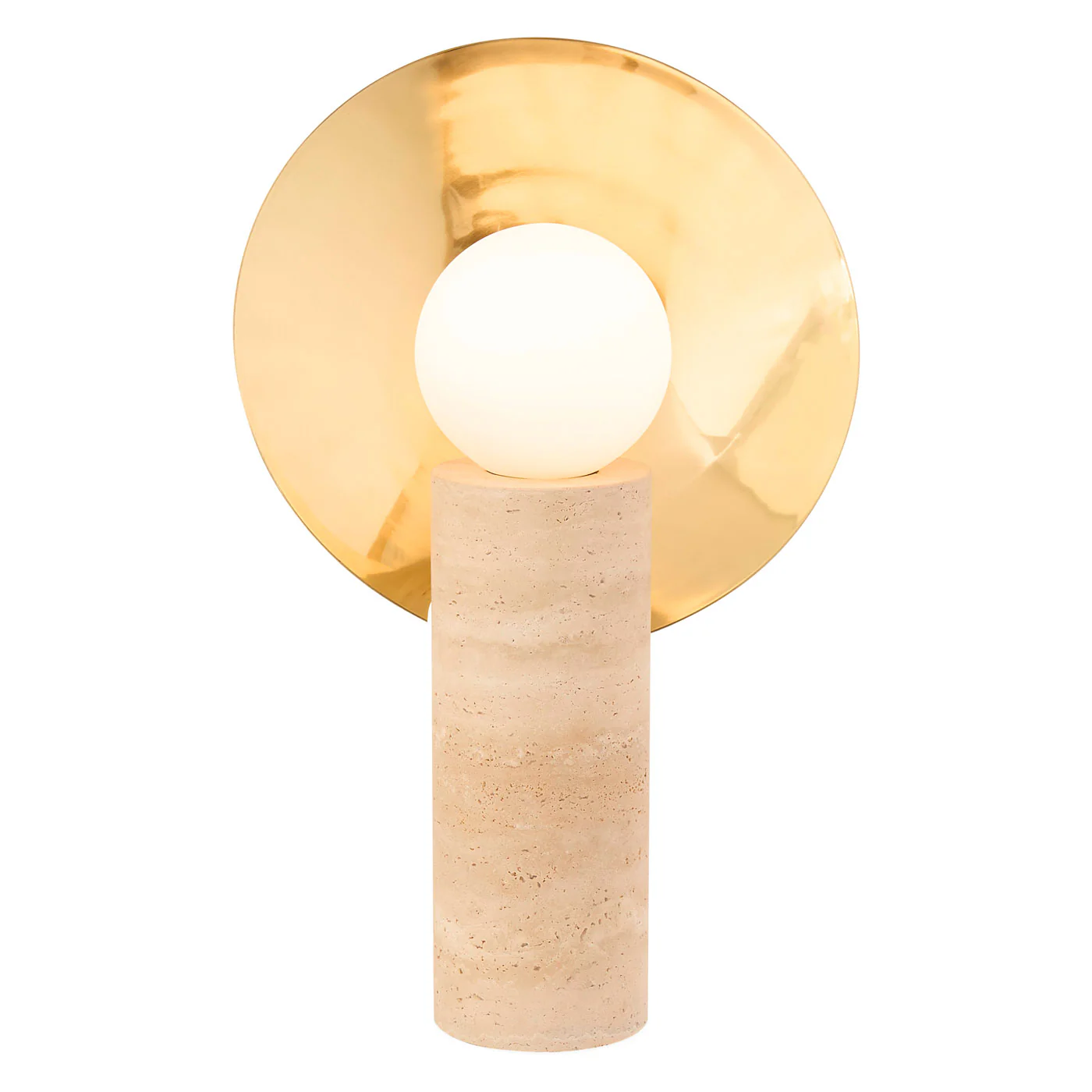 Halo Travertine Table Lamp