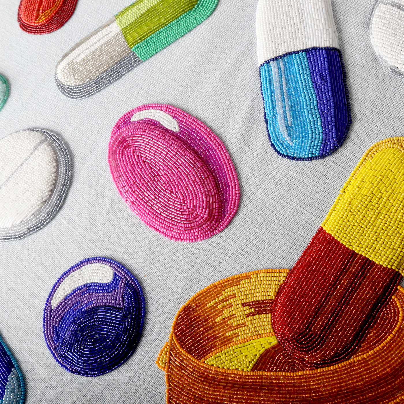 Happy Pills Beaded Art - Image 3