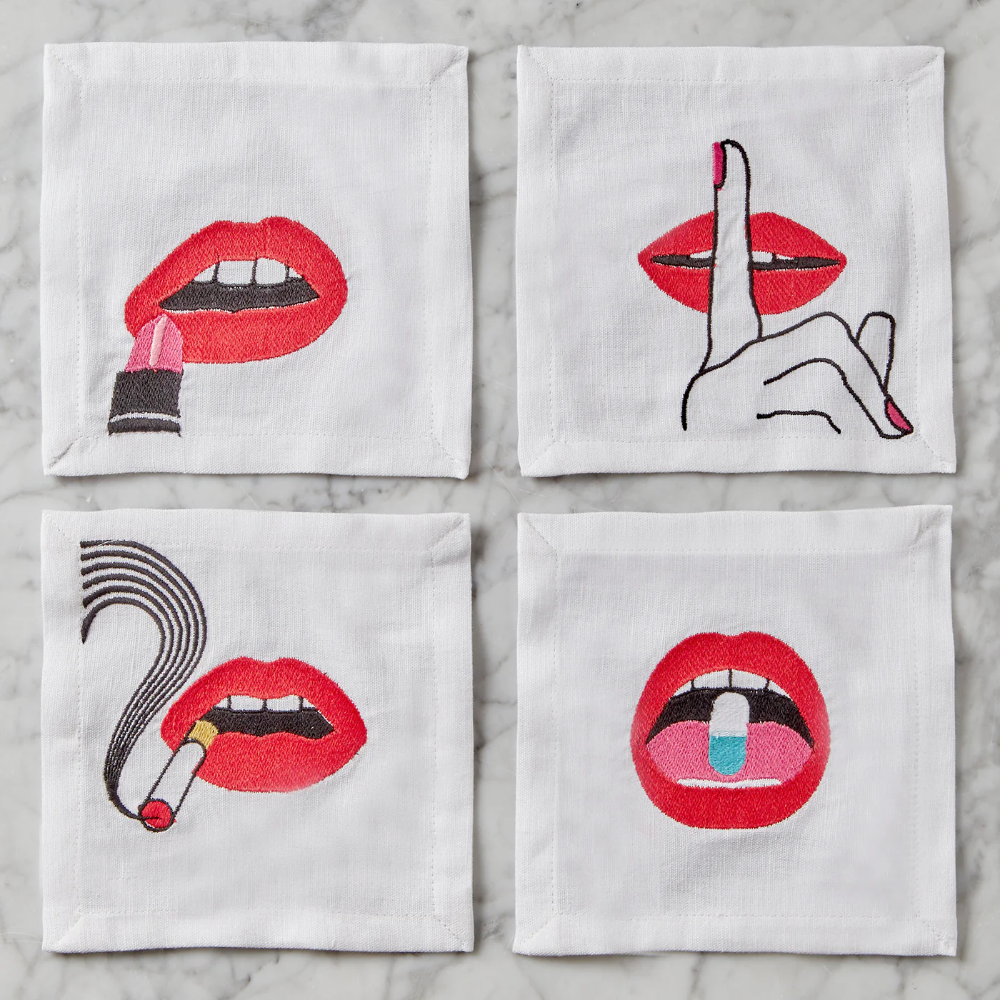 Lips Cocktail Napkins - Image 3