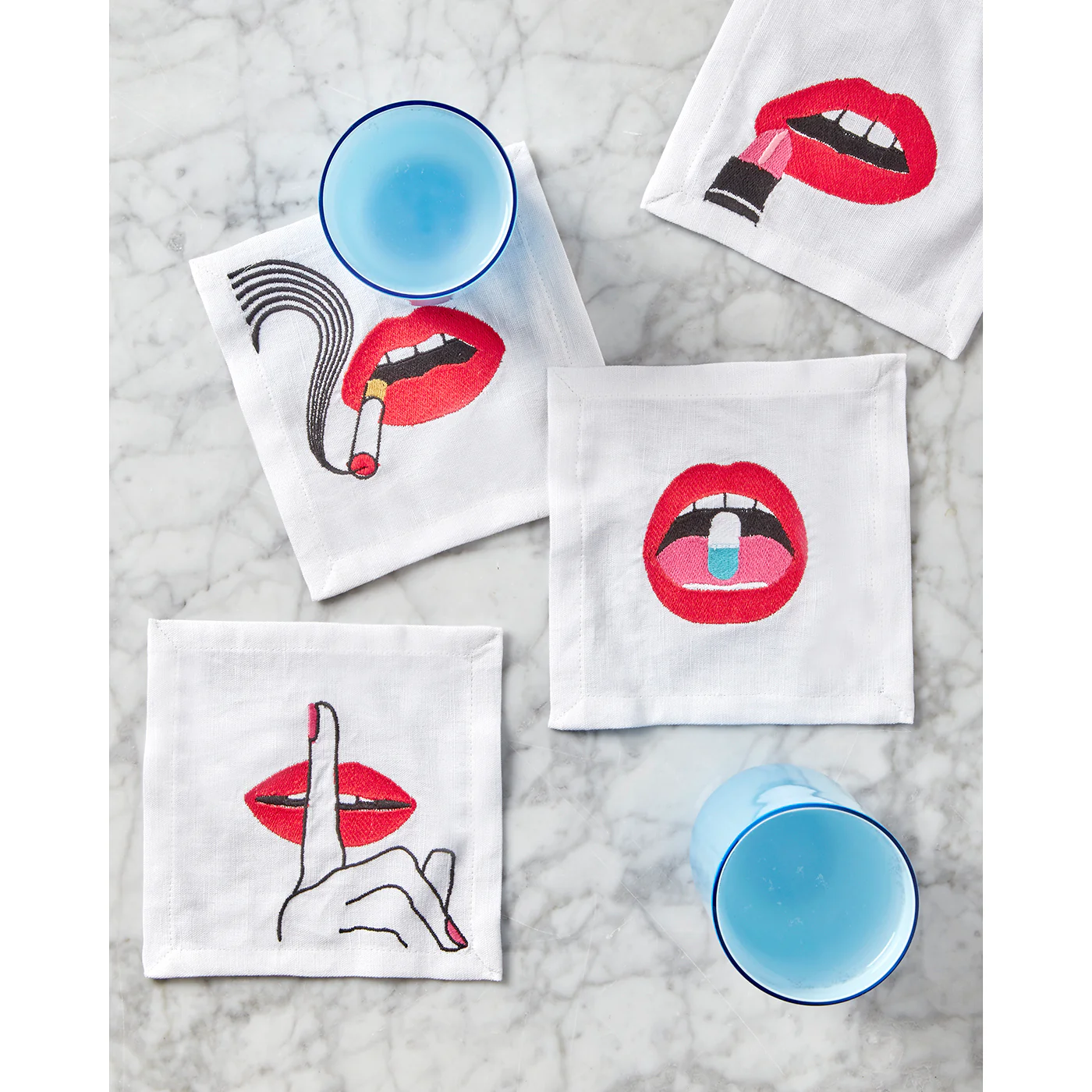 Lips Cocktail Napkins - Image 4