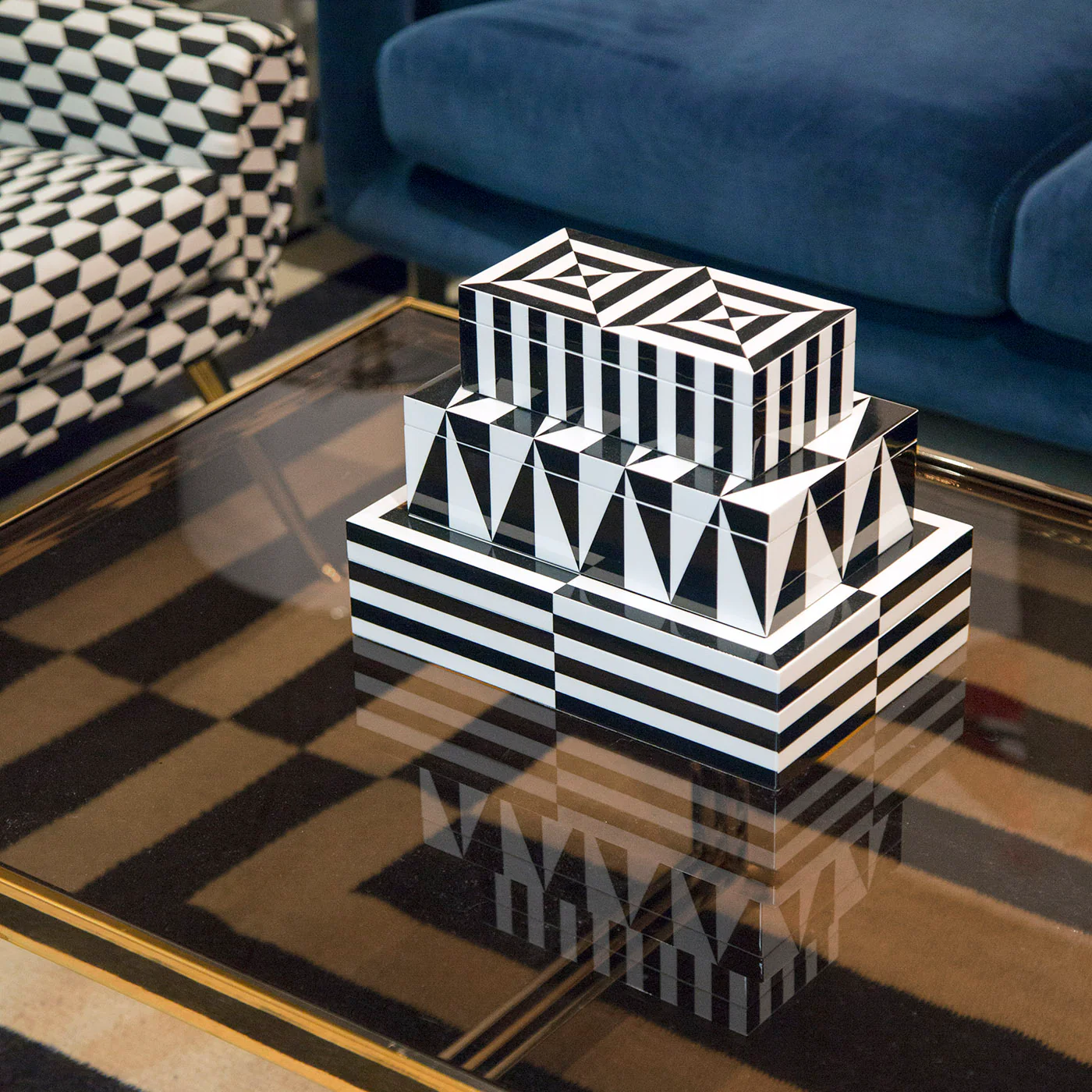 Medium Op Art Lacquer Box - Image 3