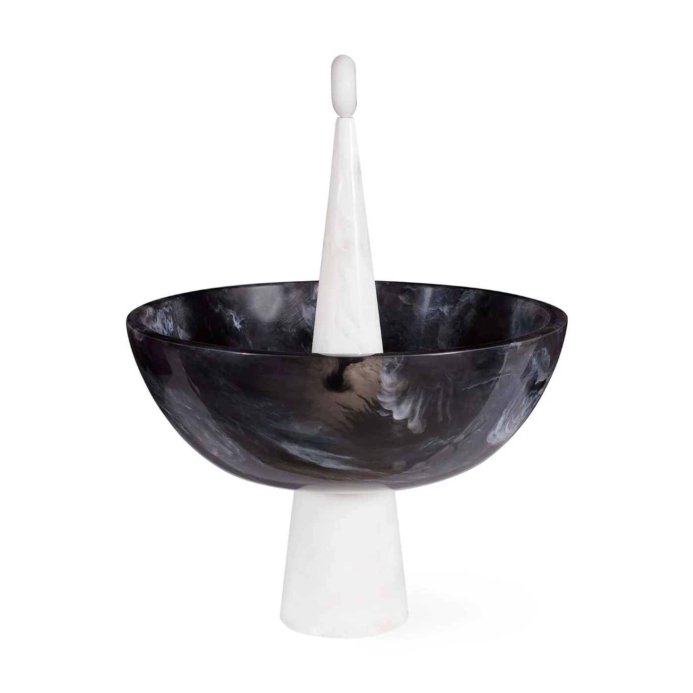 Como Black & White Finial Bowl - Image 4
