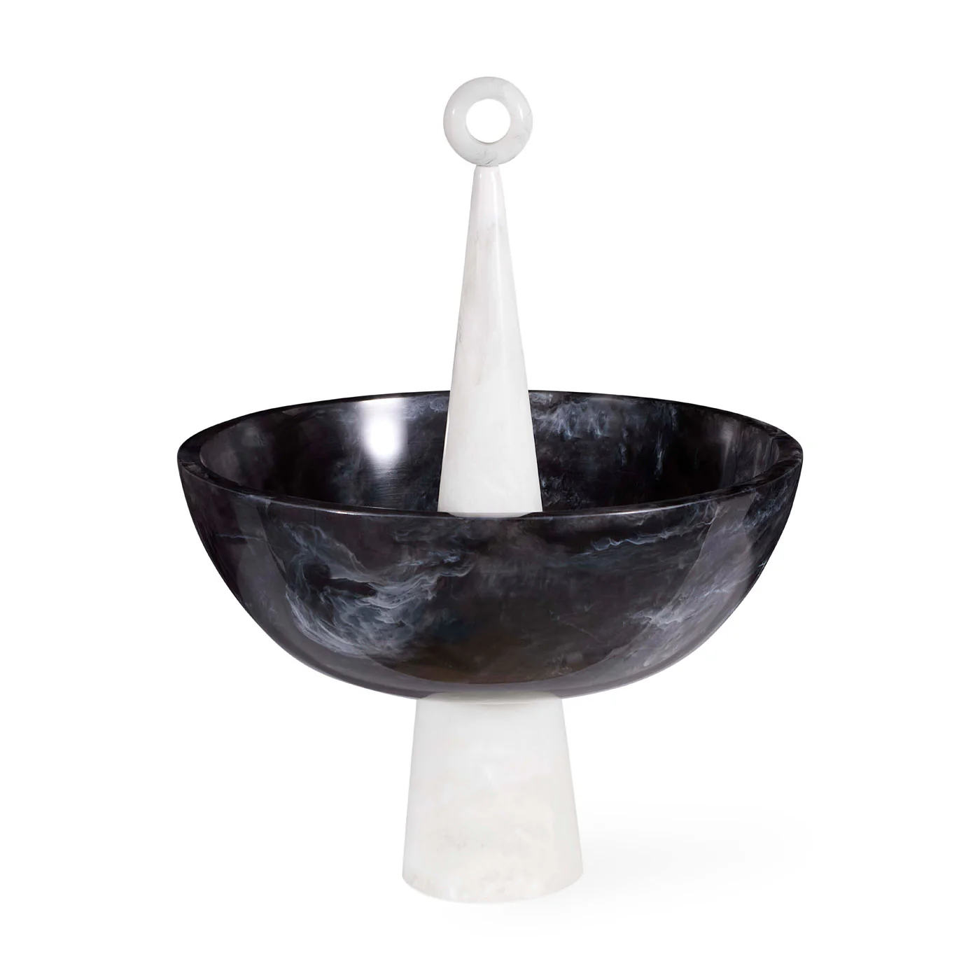 Como Black & White Finial Bowl - Image 5