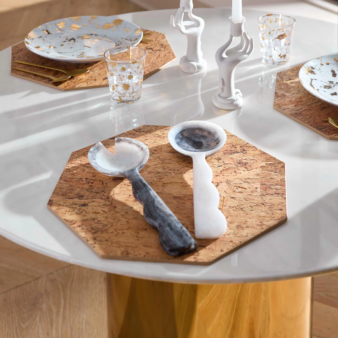 Como Black & White Ripple Salad Serving Set - Image 2