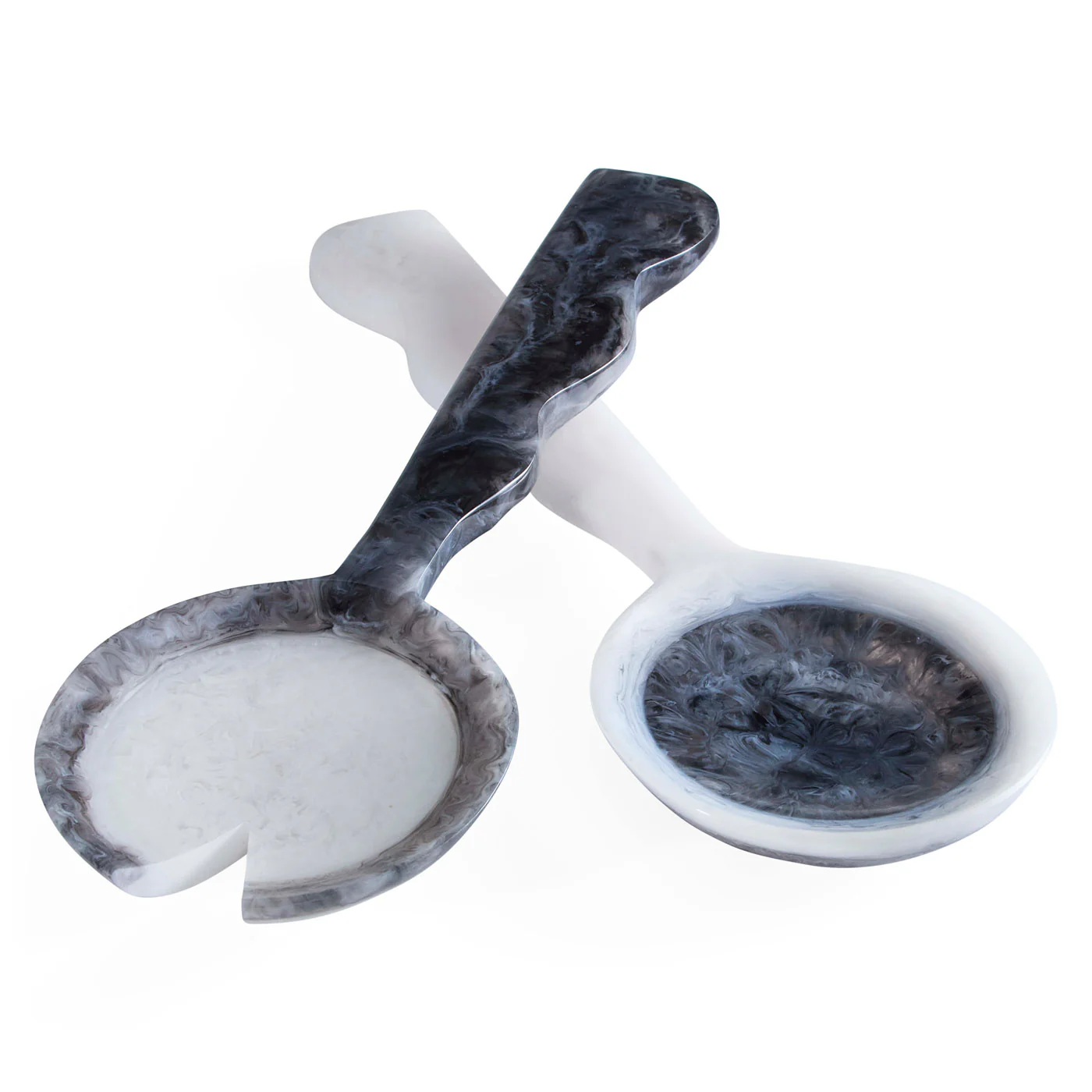 Como Black & White Ripple Salad Serving Set - Image 3