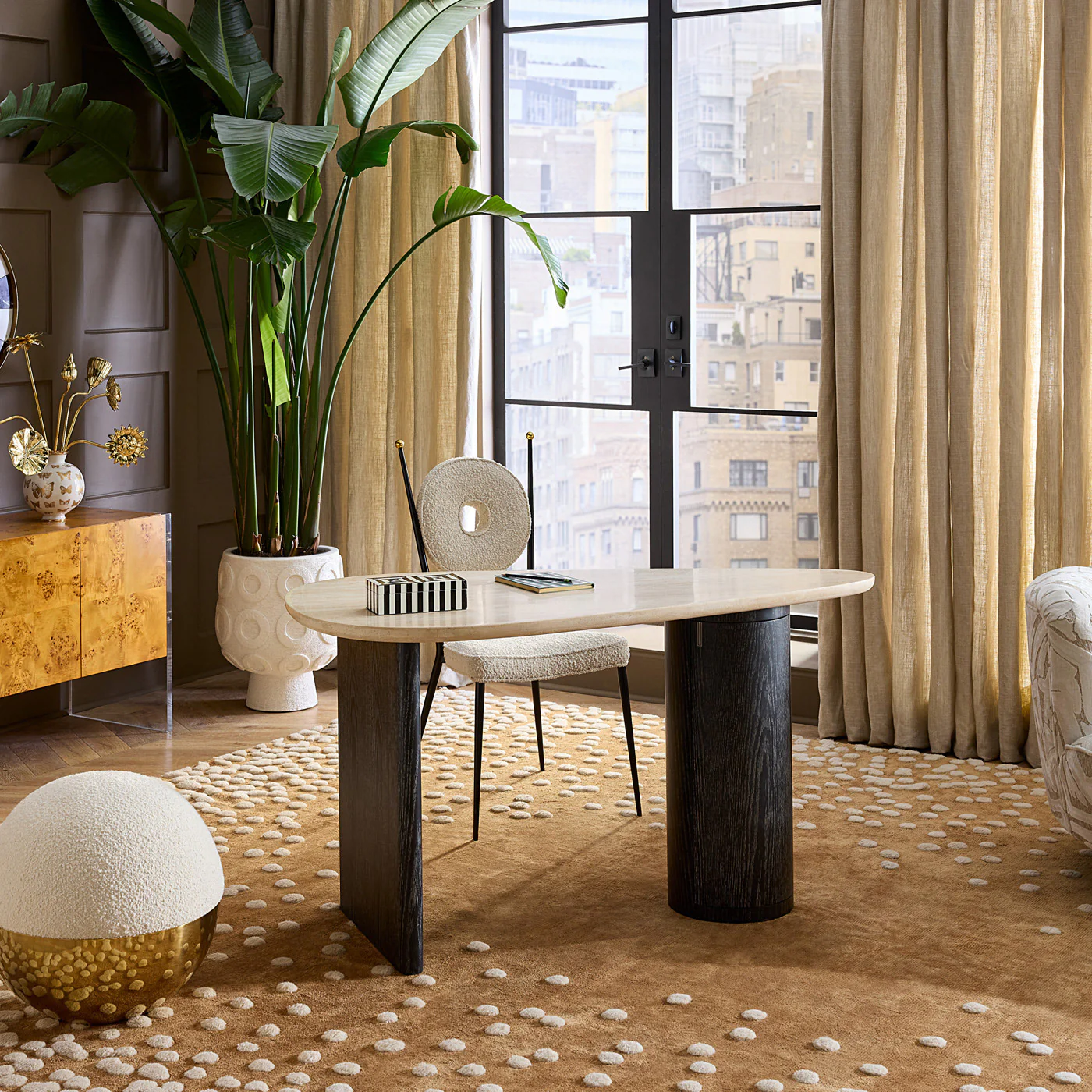 Oeuf Travertine Desk - Image 5