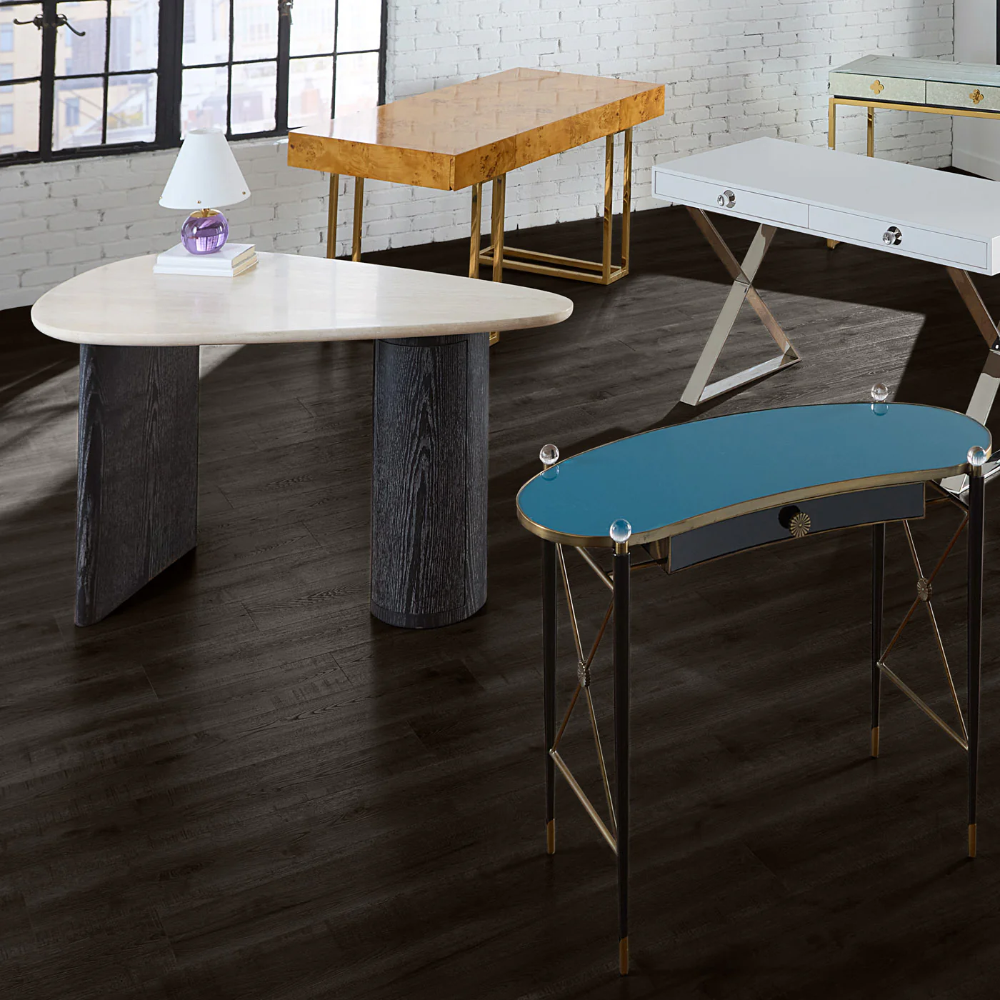 Oeuf Travertine Desk - Image 9