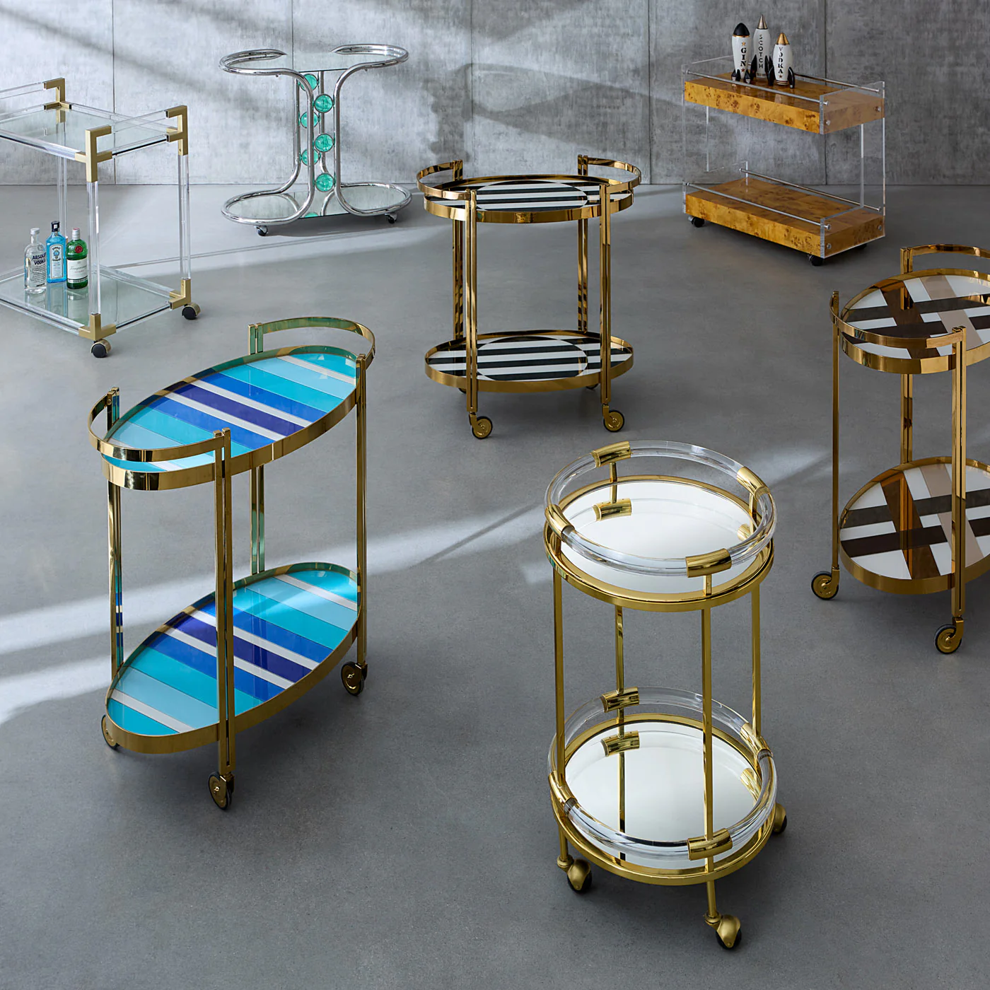 Op Art Bar Cart - Image 4