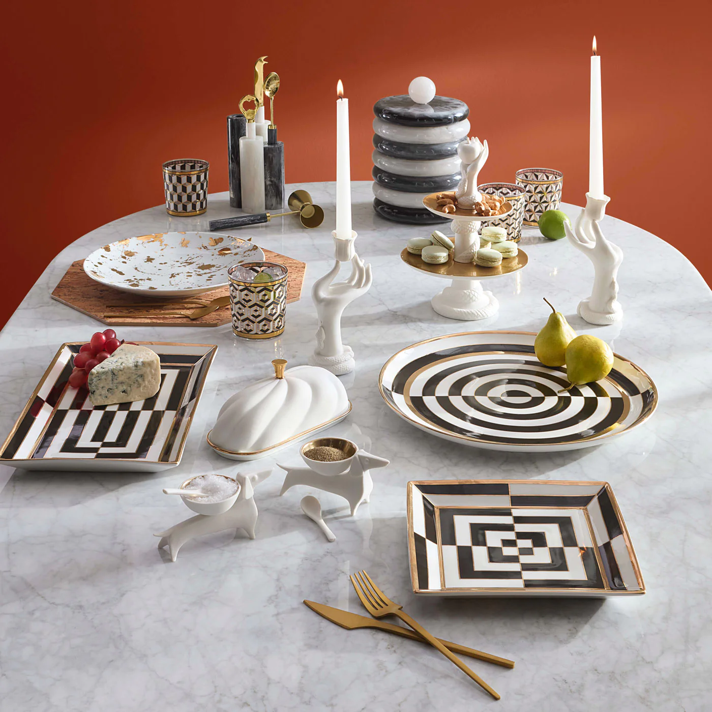 Op Art Rectangle Serving Tray - Image 3