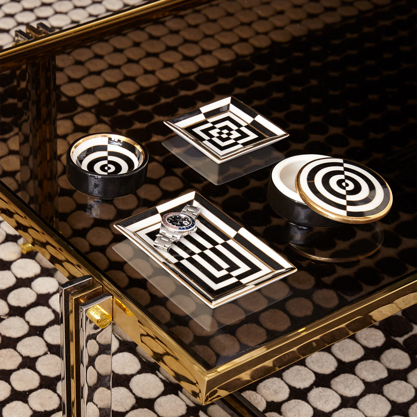 Op Art Rectangle Tray - Image 4