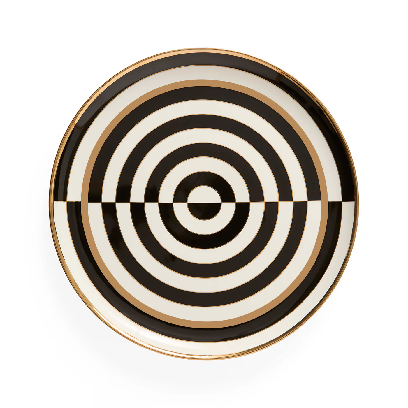 Op Art Round Serving Tray