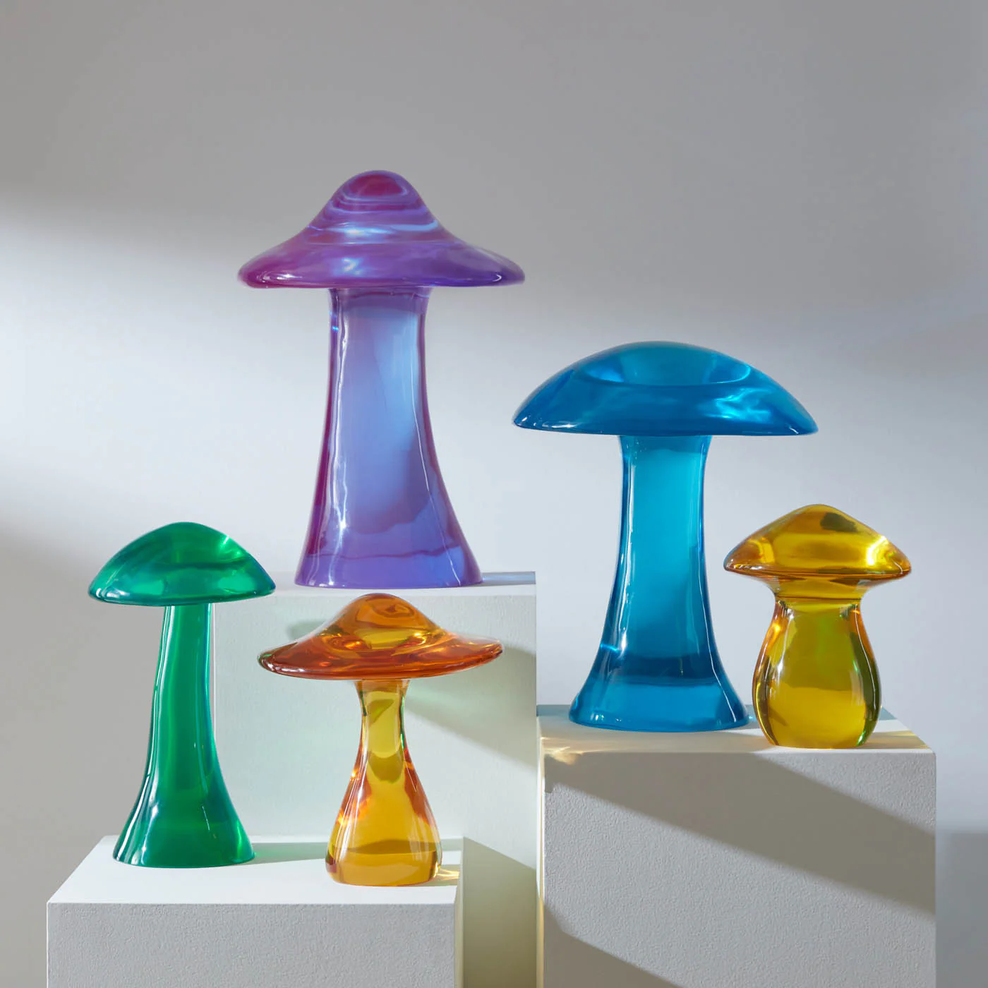 Orange Acrylic Mushroom Objet - Image 3