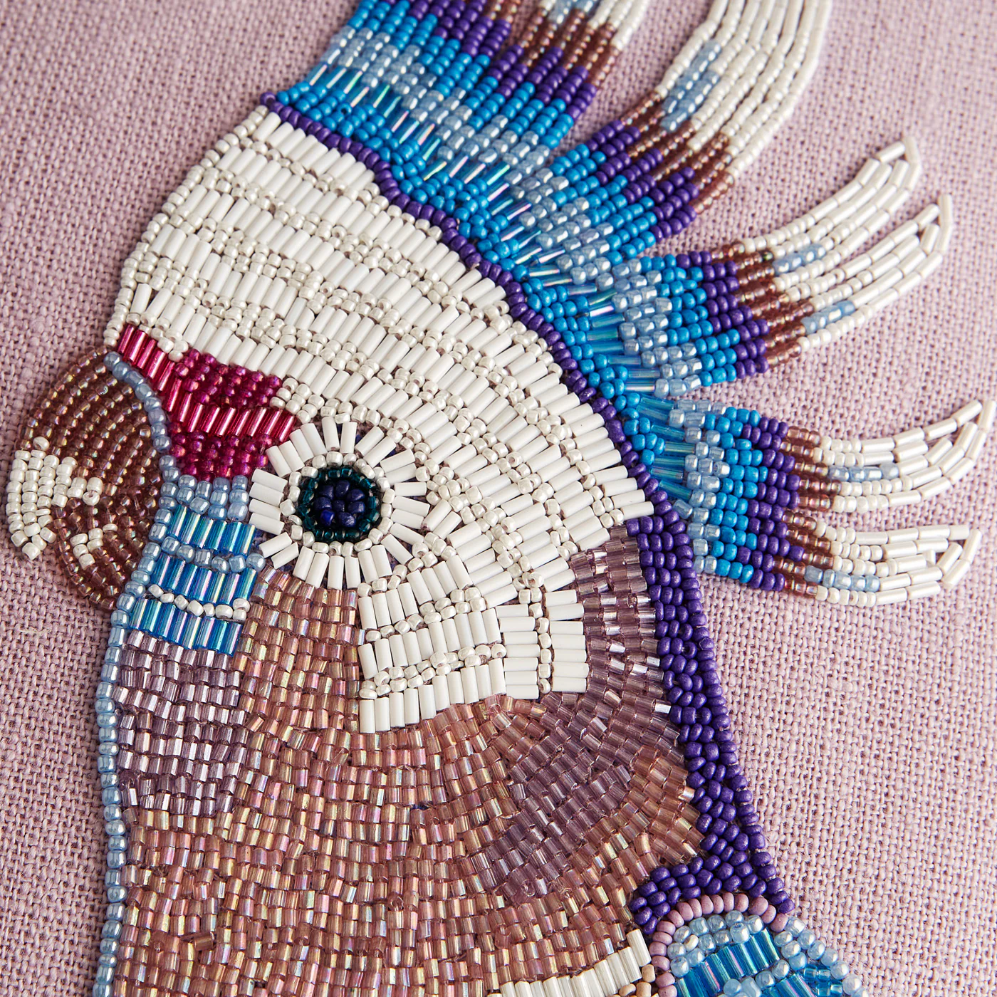 Parrots Beaded Cushion - Image 5