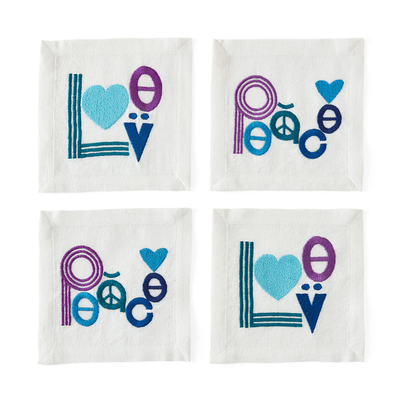 Peace & Love Cocktail Napkins