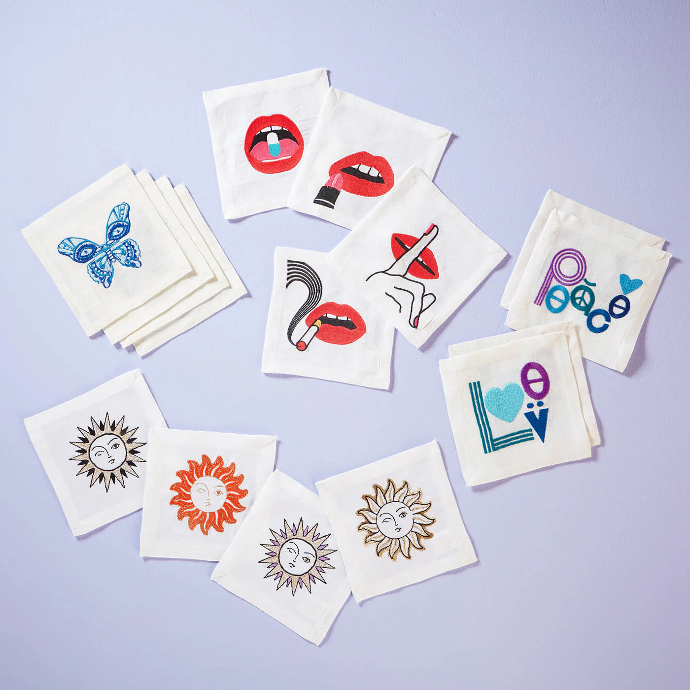 Peace & Love Cocktail Napkins - Image 3