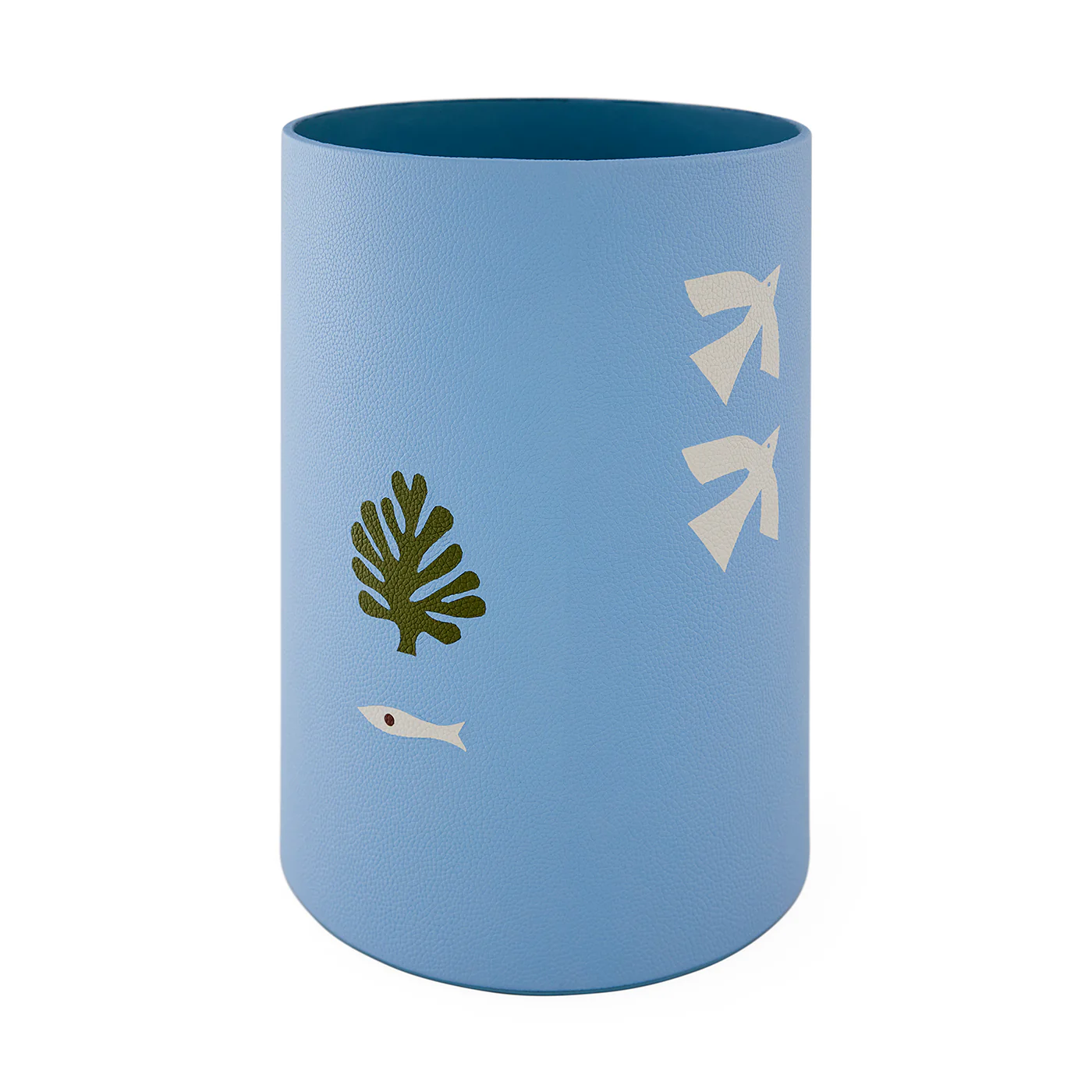 Playa Leather Waste Basket - Image 2