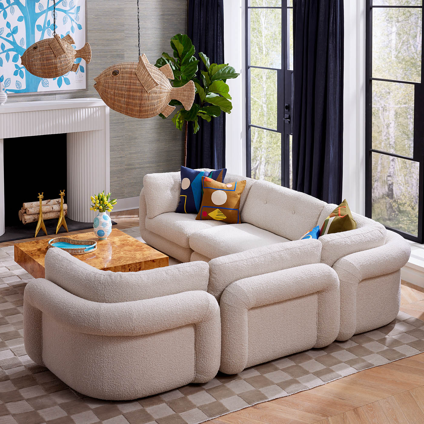 Pompidou 304.8cm Modular Five-Piece Sectional - Image 2