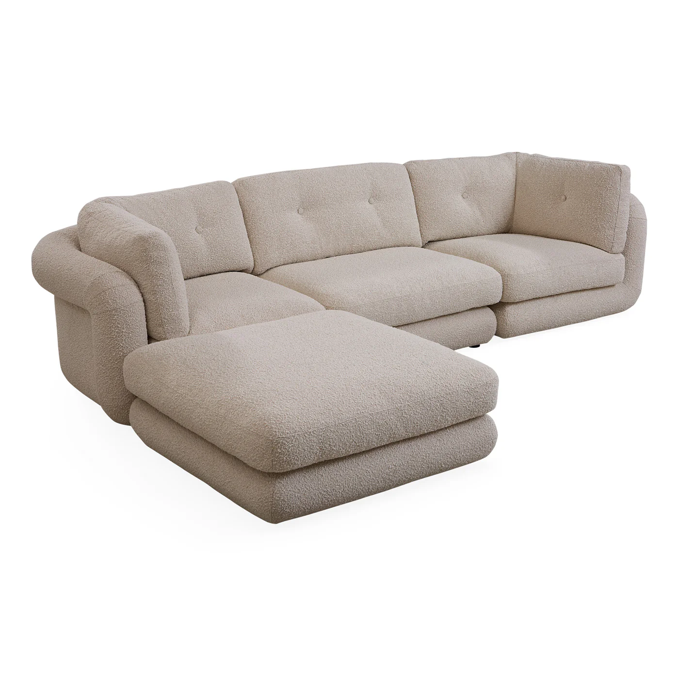Pompidou 304.8cm Modular Four-Piece Sectional with Ottoman - Image 5
