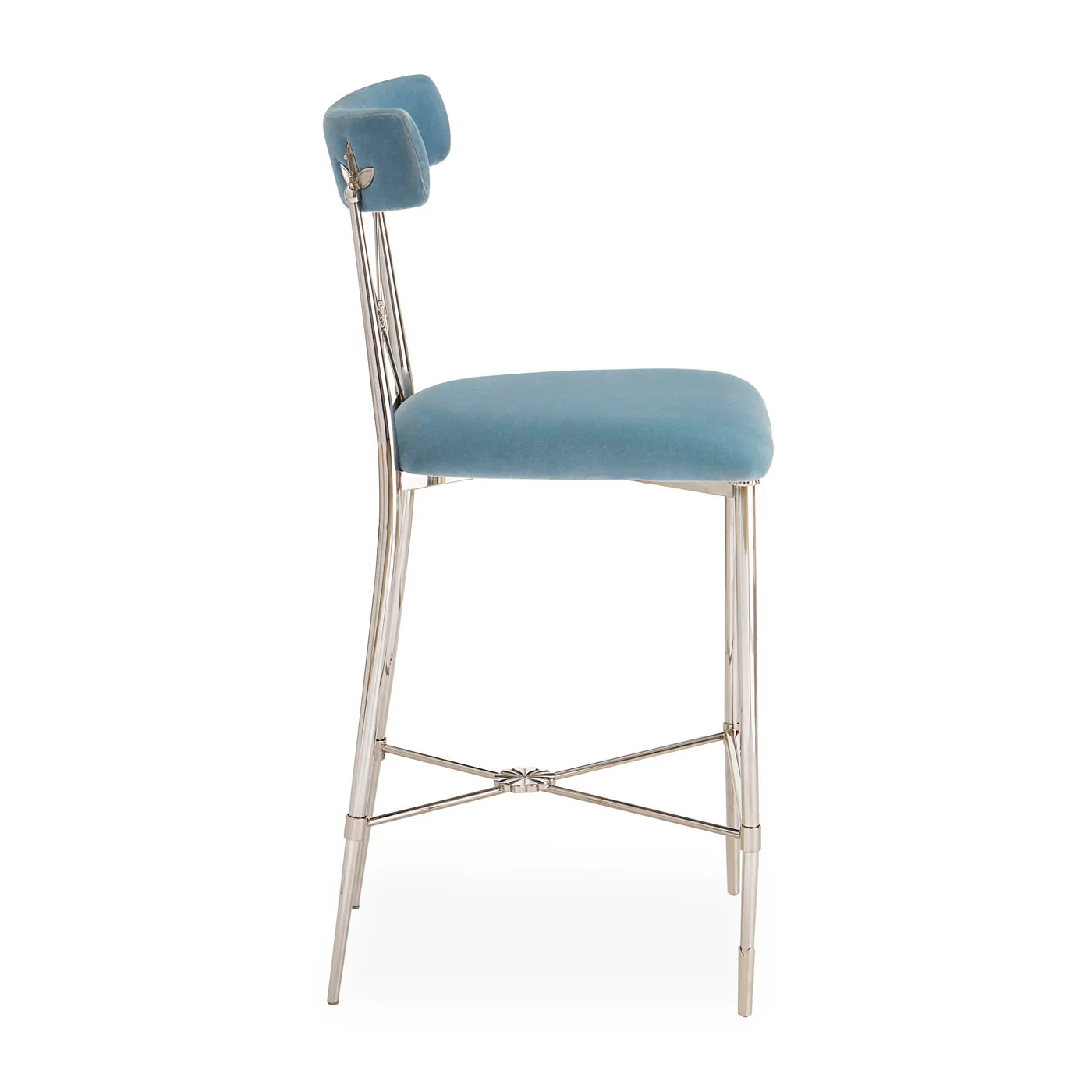 Rider Counter Stool in Rialto Sky Velvet - Image 4