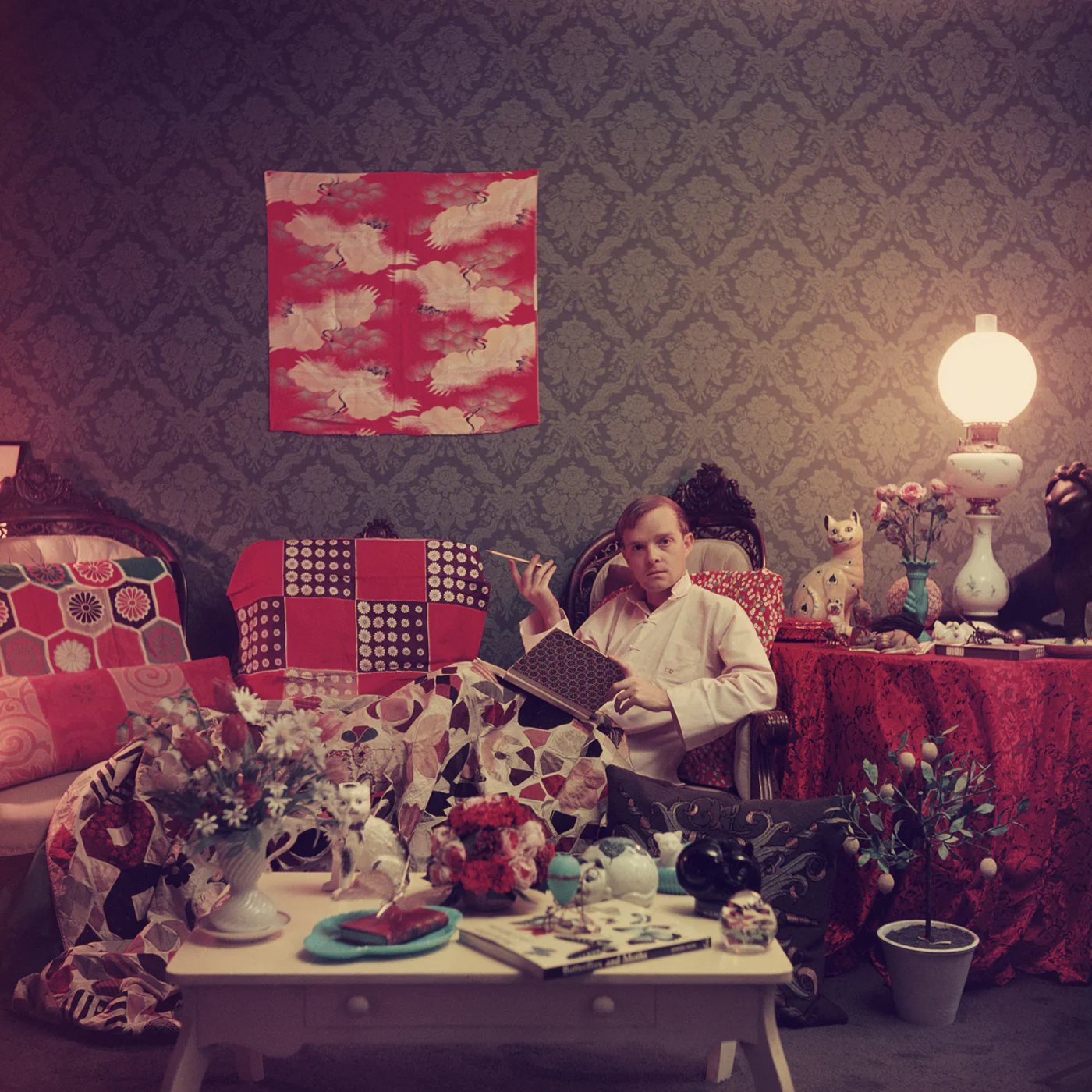 Slim Aarons "Capote at Home" Photograph