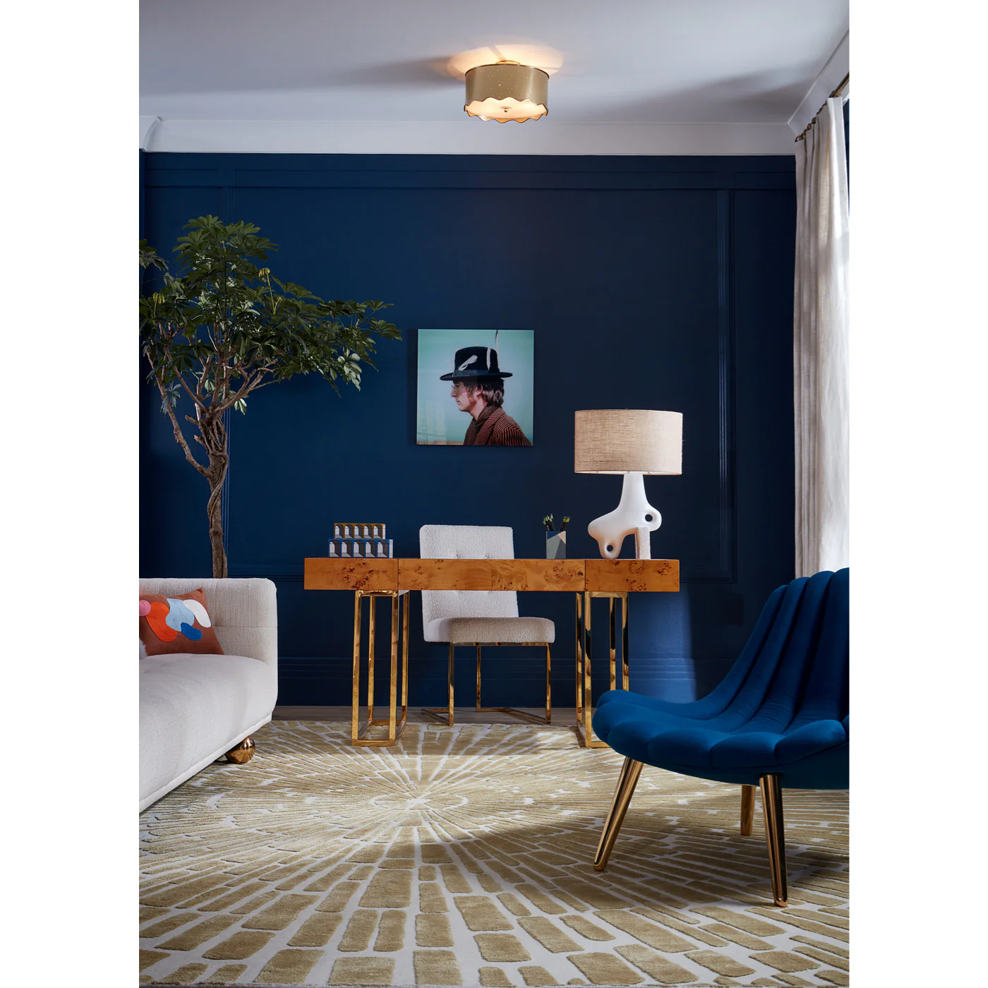 Sunburst Hand-Knotted Rug - Image 3