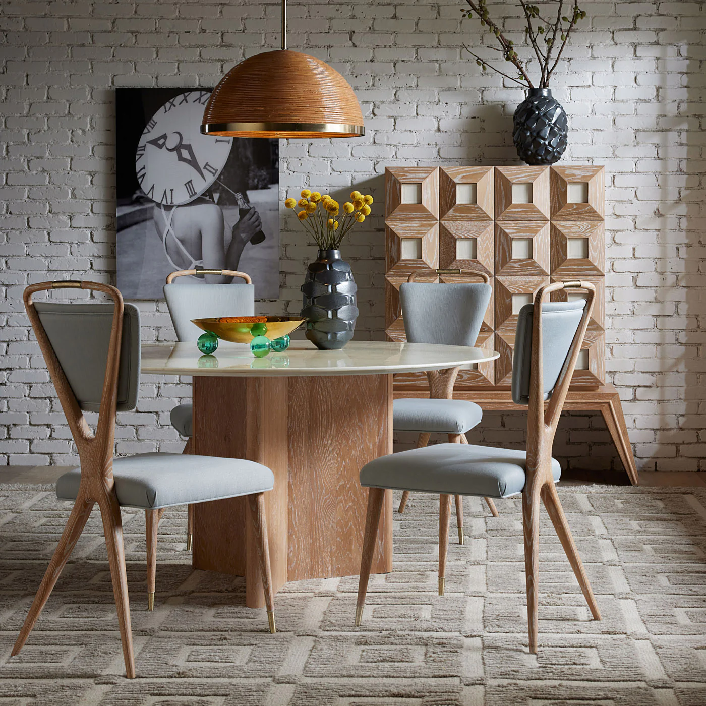 Torino X-Back Dining Chair in Tussah Sky - Image 2