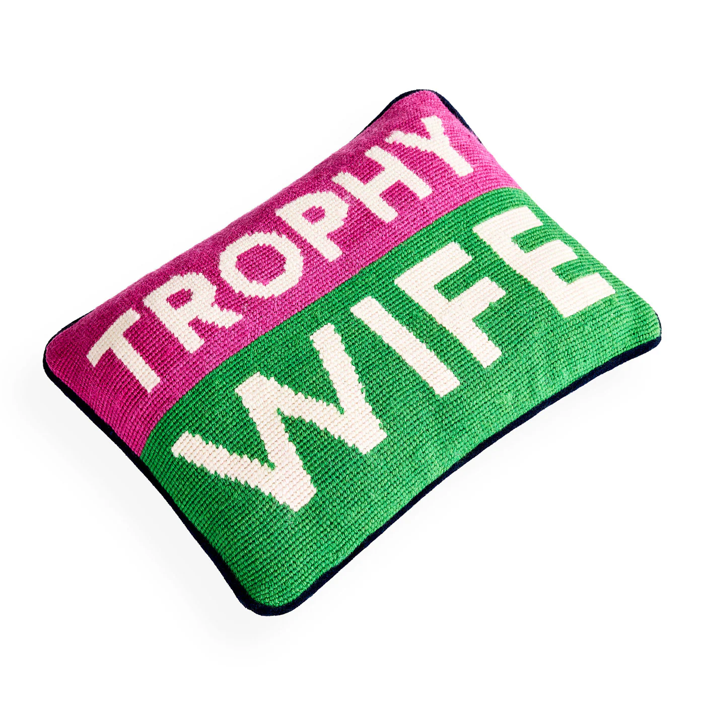 Trophy Wife Needlepoint Cushion - Image 4