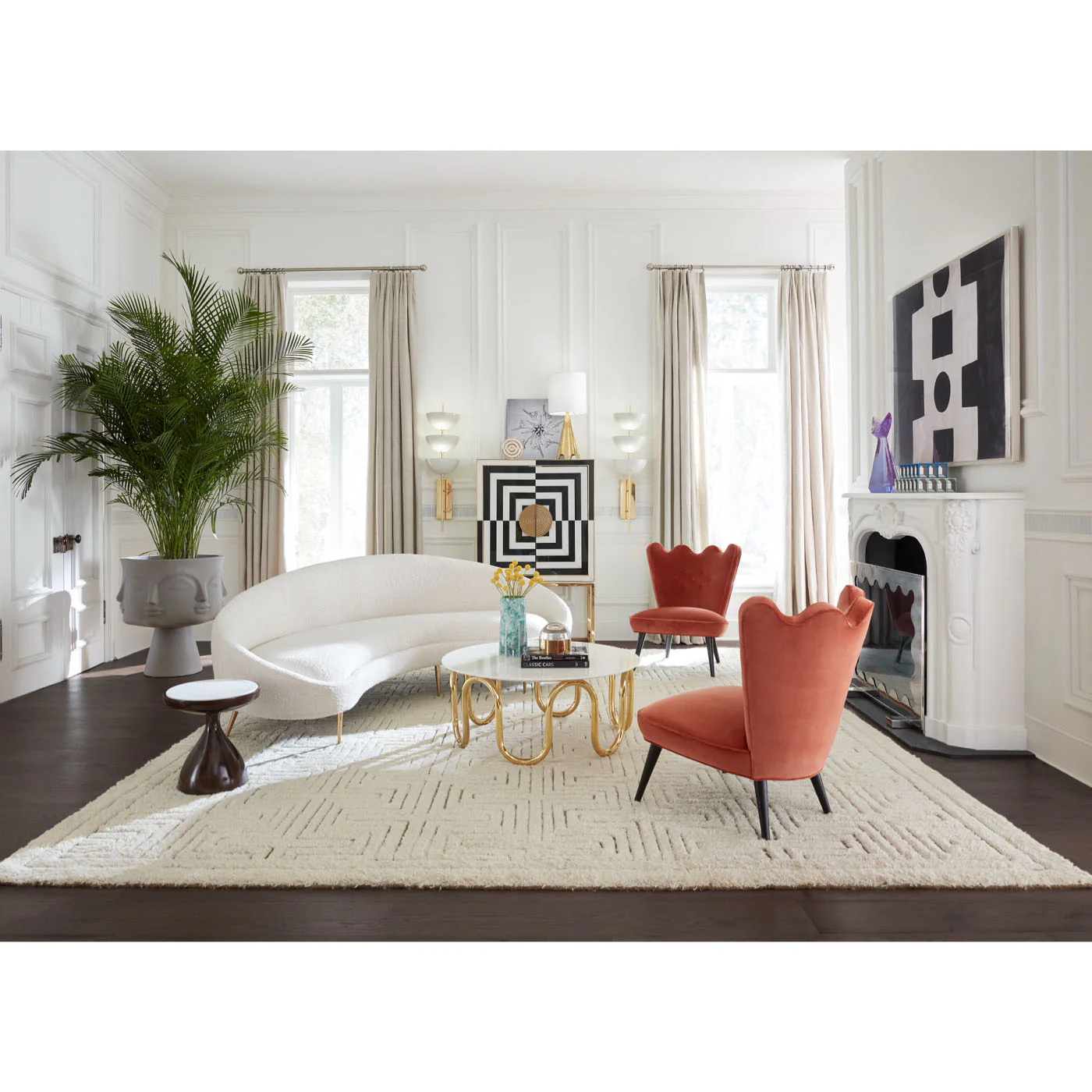 Ether 238.76cm Curved Sofa - Image 4