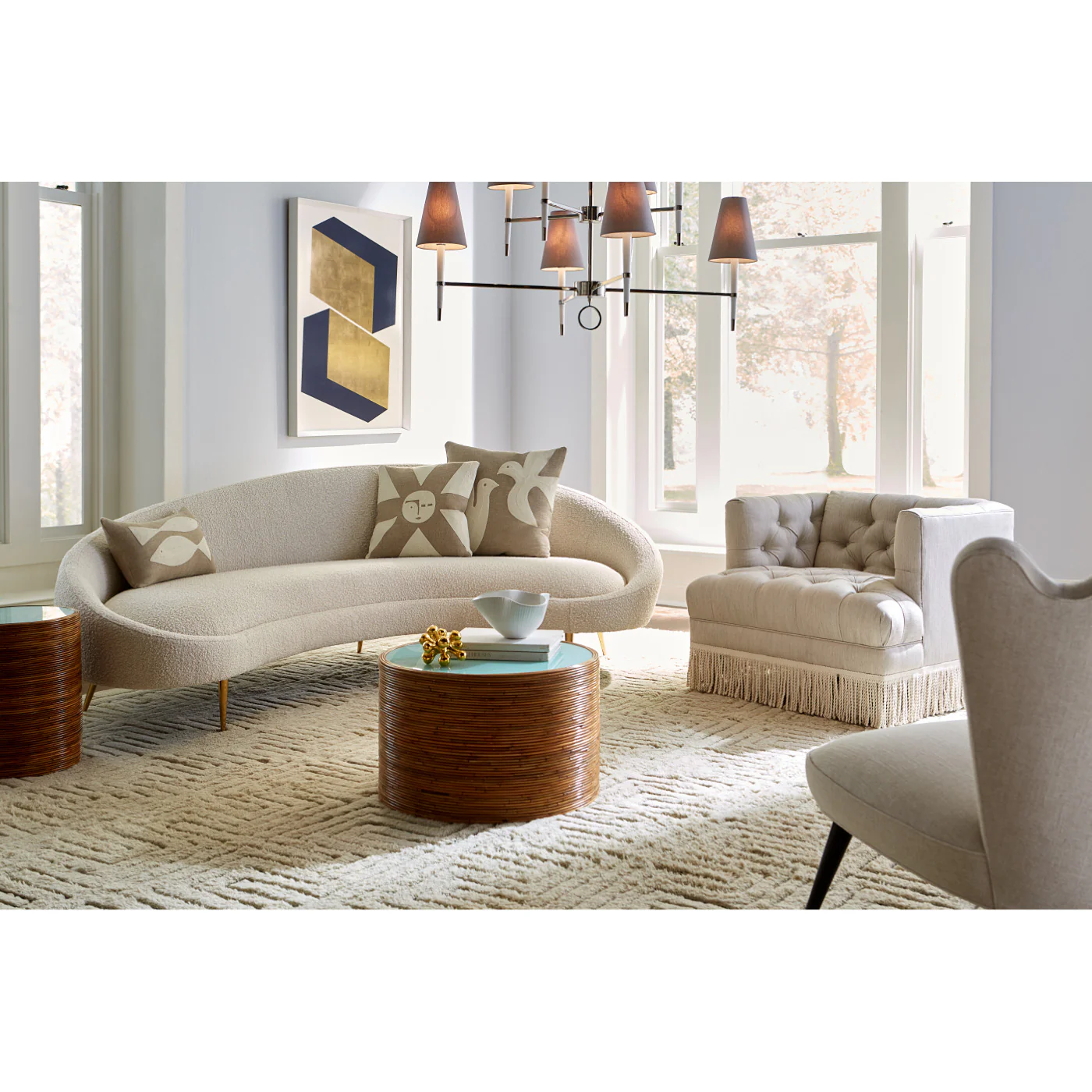 Ether 238.76cm Curved Sofa - Image 6