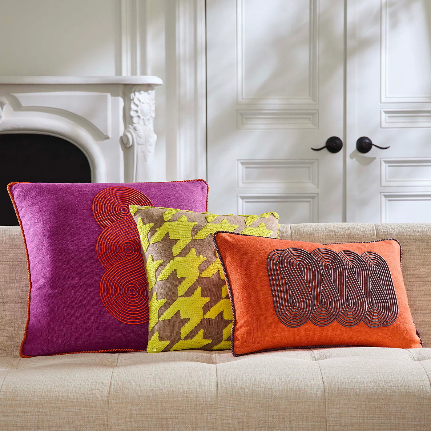 Ibiza Houndstooth Cushion - Image 2