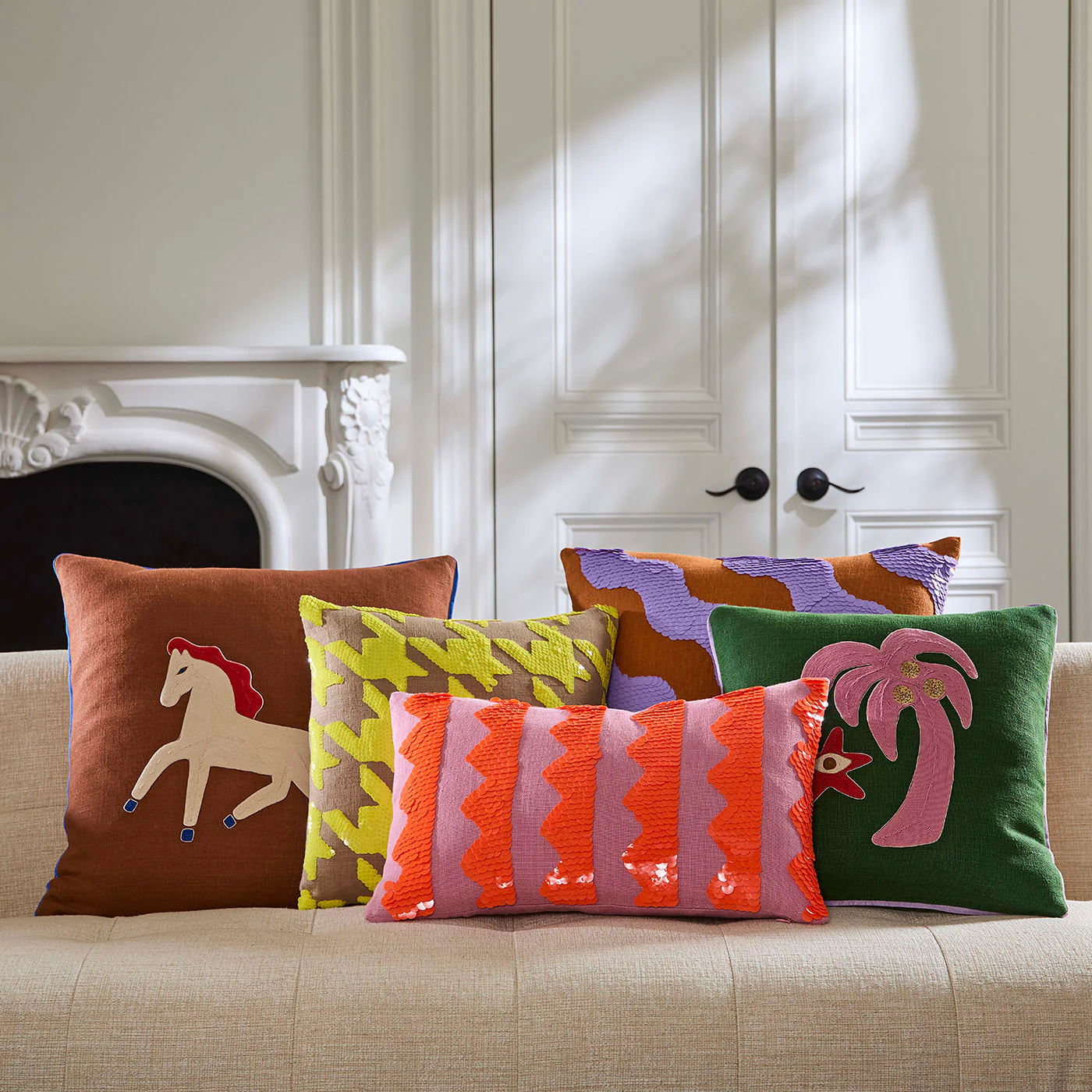 Ibiza Houndstooth Cushion - Image 3