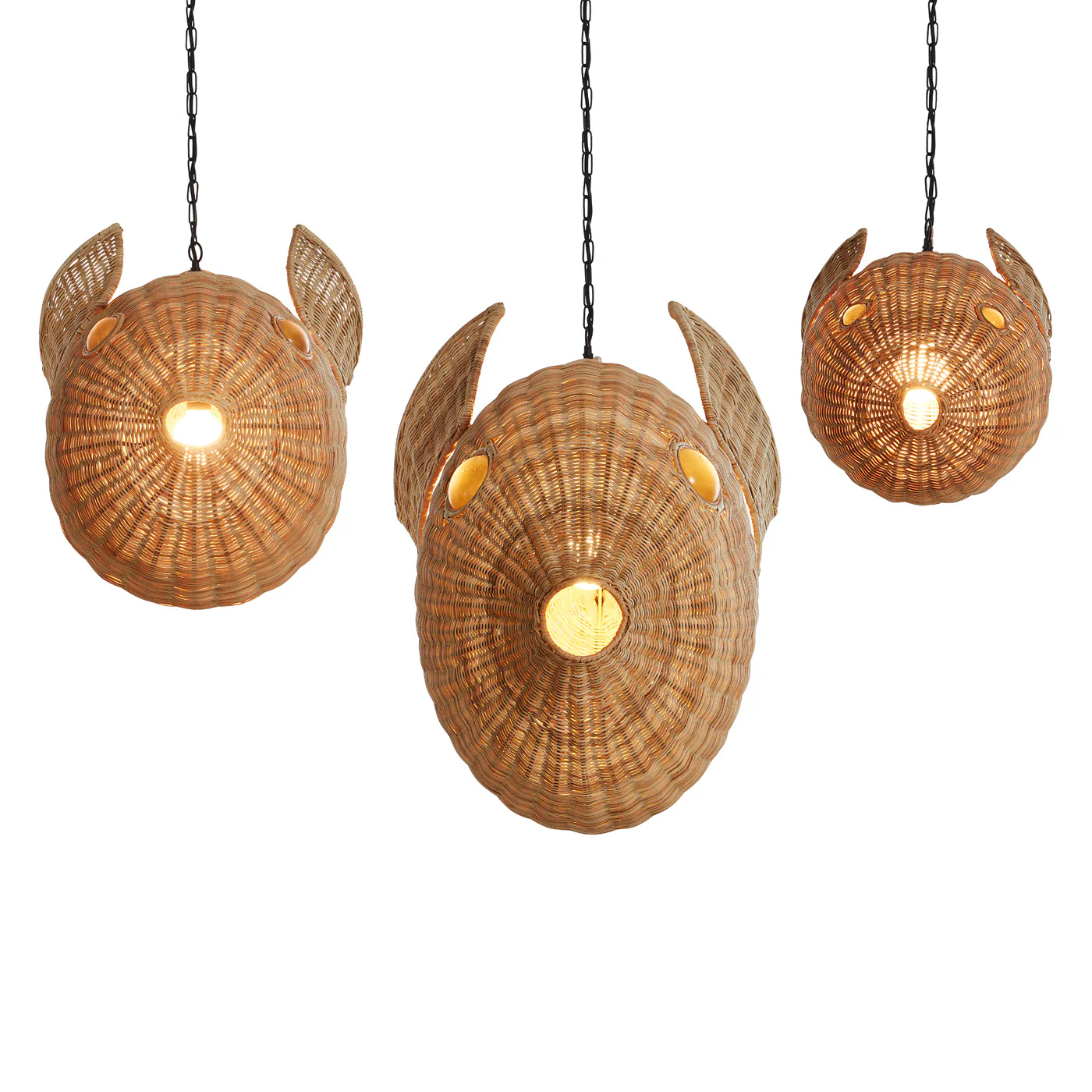 Wicker Blowfish Medium Pendant - Image 12