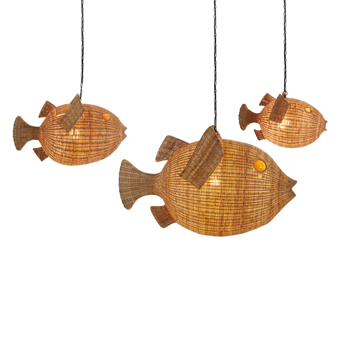 Wicker Blowfish Medium Pendant - Image 13