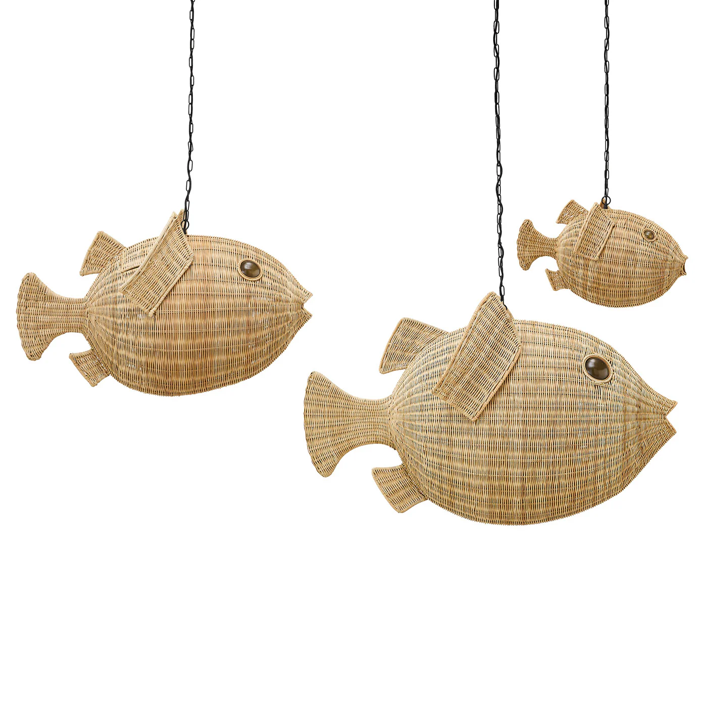 Wicker Blowfish Medium Pendant - Image 7