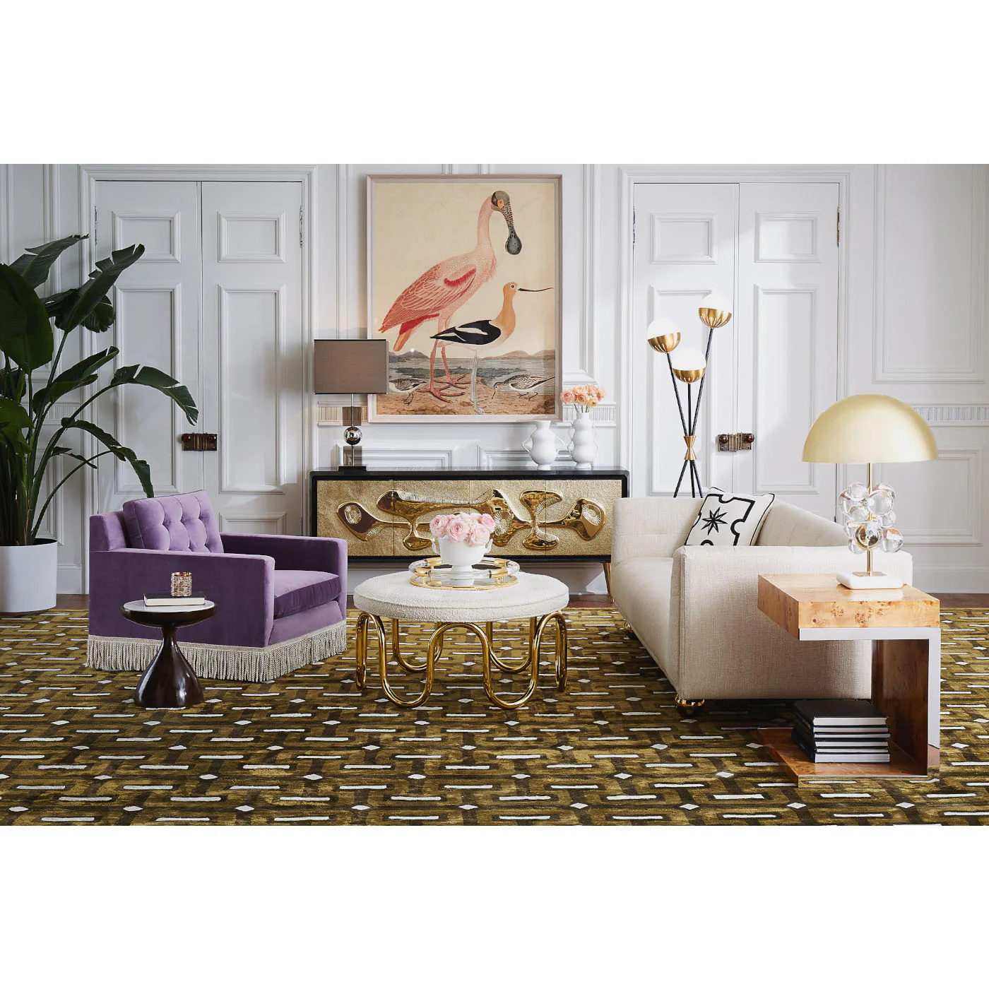 Wright Lounge Chair with Bullion Fringe - Image 2
