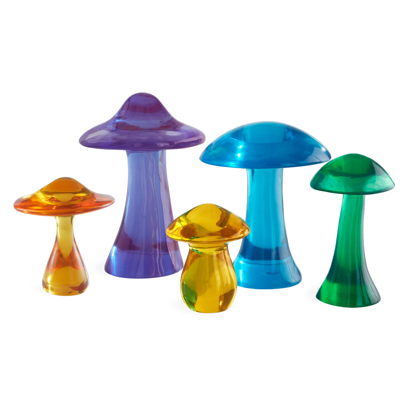 Yellow Acrylic Mushroom Objet - Image 5
