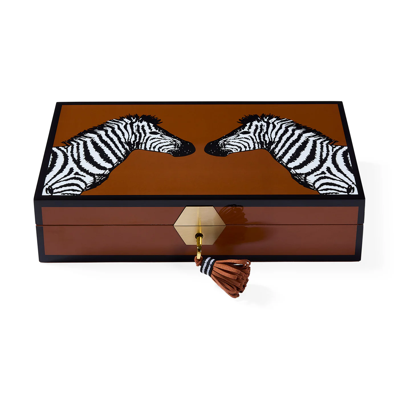 Zebra Lacquer Jewelry Box